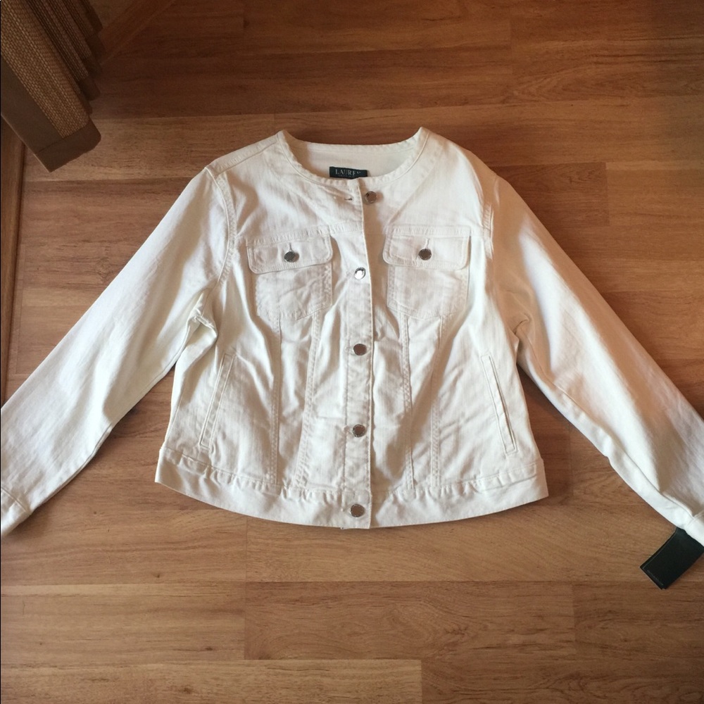 Lauren Ralph Lauren White Jean Jacket